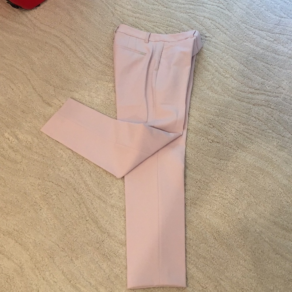 Slim, dusty pink WHBM ankle pants, Size 4L
